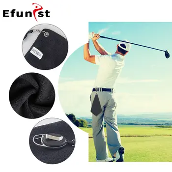 Serviette de golf portable, outil de nettoyage de golf, 3 couleurs carrées avec mousqueton, serviette de nettoyage en microfibre velours coton, livraison directe 8 best sales Matériel de golf - №6