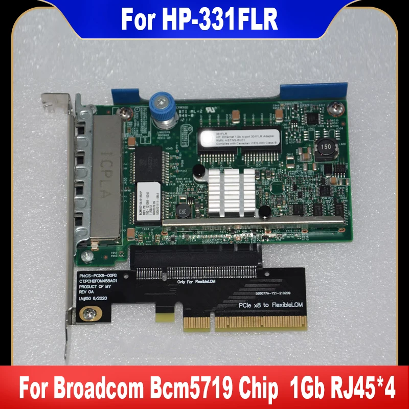 New Original For HP 331FLR 366FLR 544FLR 4-Port Ethernet 1Gb RJ45 40Gb QSFP Network Card Adapter High Quality