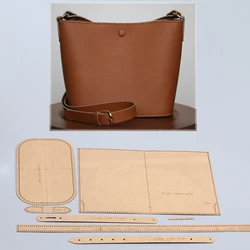 heavy duty kraft paper sewing pattern leather craft women  shoulder bag die cutting template 26x20x13cm