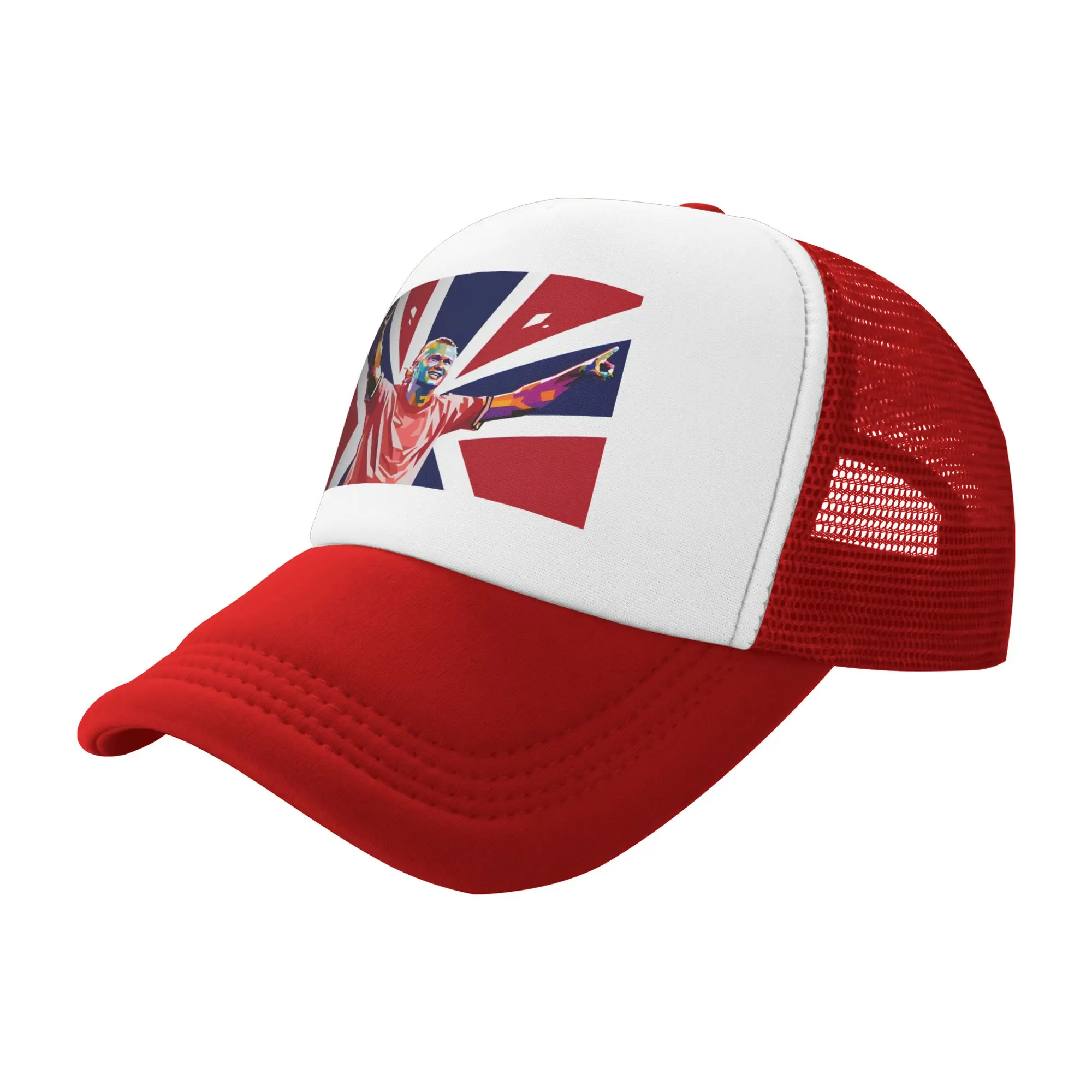Erling Haaland Norway Pop Art  Trucker Caps Unisex  Hats Sun Hats Sun Caps Adjustable Snapback Caps Mesh Baseball Caps Summer