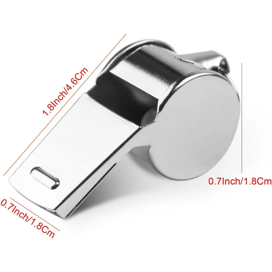 صافرة رياضية مع حبل بصوت عالٍ جدًا من الفولاذ المقاوم للصدأ، مثالية لحكام المدربين، الدفاع والترفيه