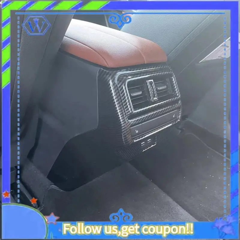 

M46K-For Mazda CX-50 CX50 2023 Car Rear Air Vent Outlet Frame Cover Trim Sticker Interior Parts Accessories (ABS Carbon Fiber)