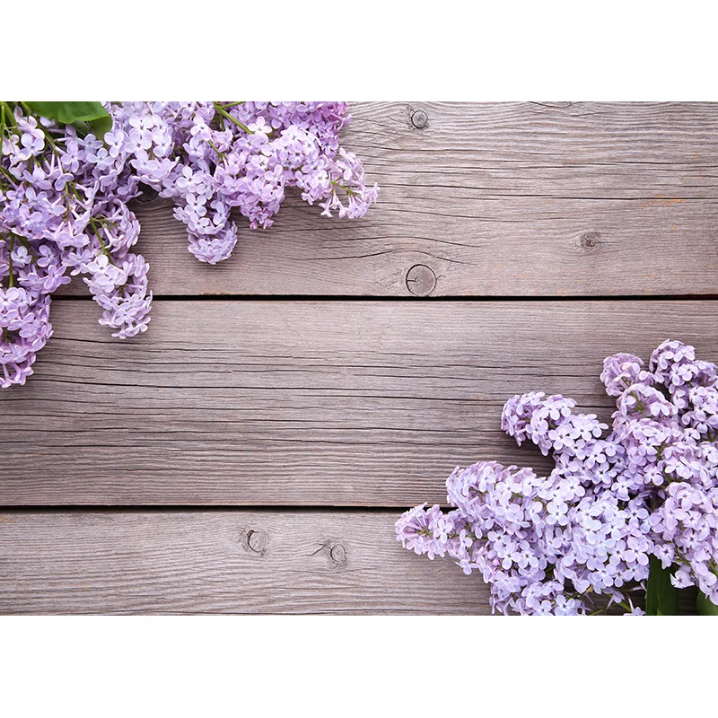 Fondos de fotografía de tela de arte, accesorios de flores, tablones de madera, Fondo de estudio fotográfico CXSC -16