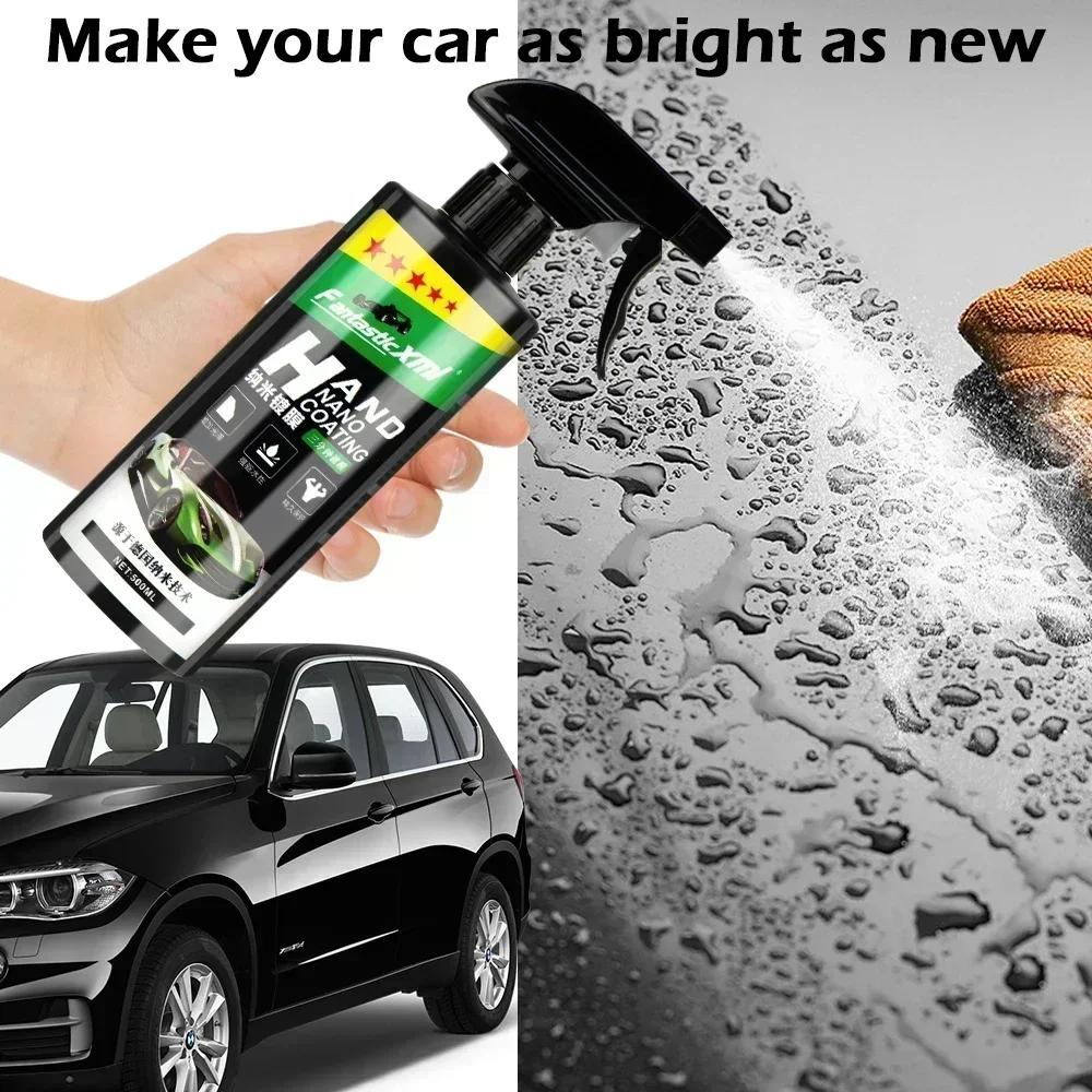 Nano Ceramic 500ml Car Coating Auto Detailing Products Liquid Spray Polish Wax Film Paint Care Protector Kit Accessories