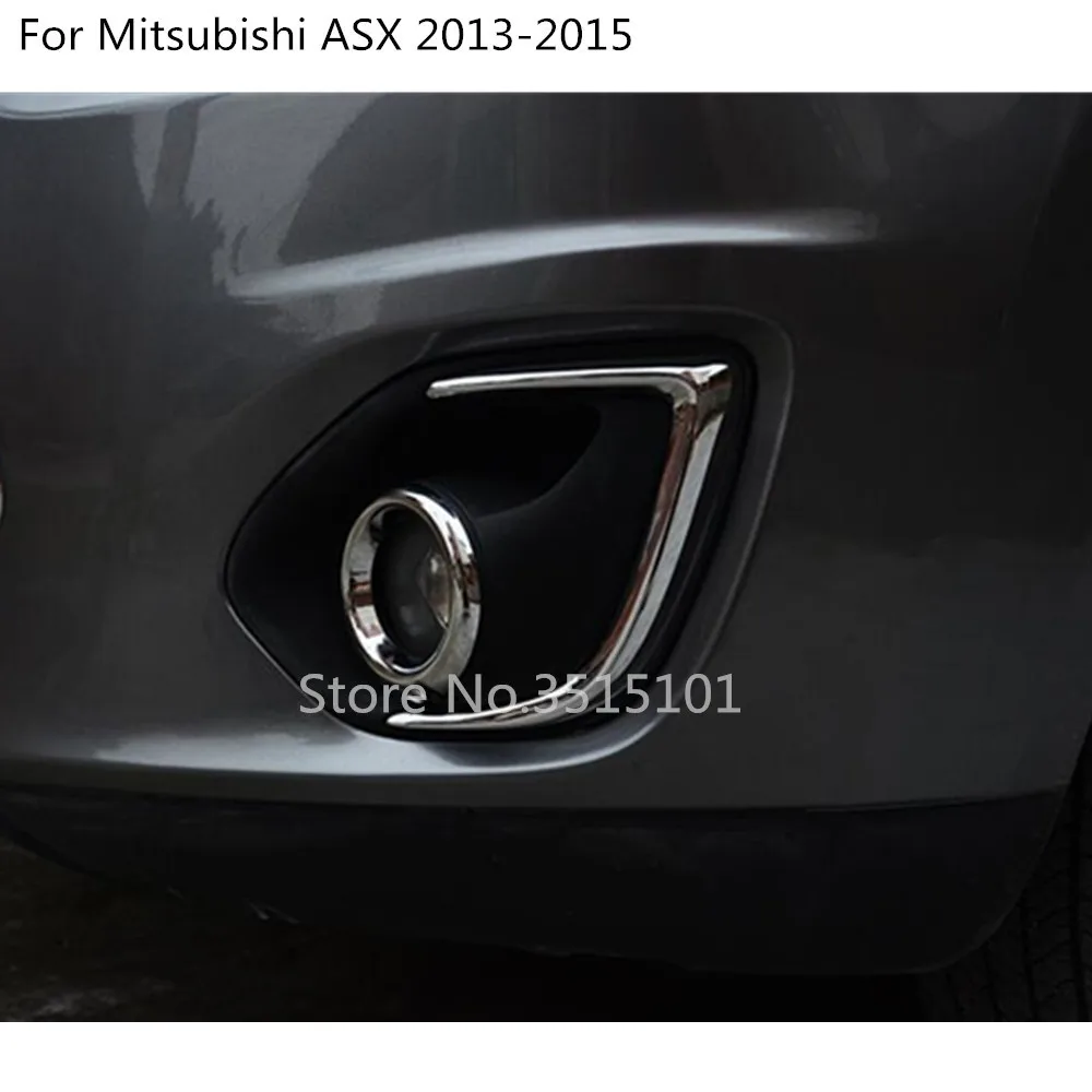 Car Head Front Fog Light Lamp Frame Stick Eyebrow ABS Chrome Cover Trim Sticker For Mitsubishi ASX 2013 2014 2015 2016 2017 2018
