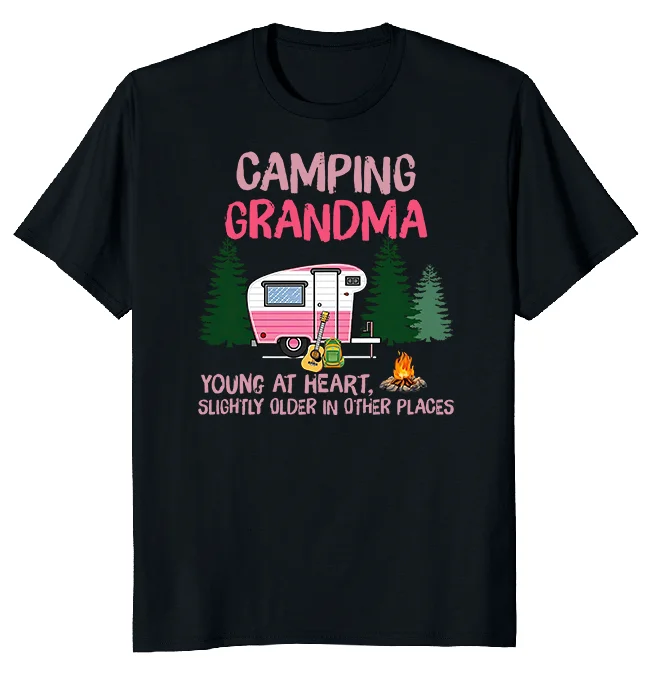 NEW LIMITED Camping Grandma Funny Novelty Classic T-Shirt M-3XL Fast Shipping