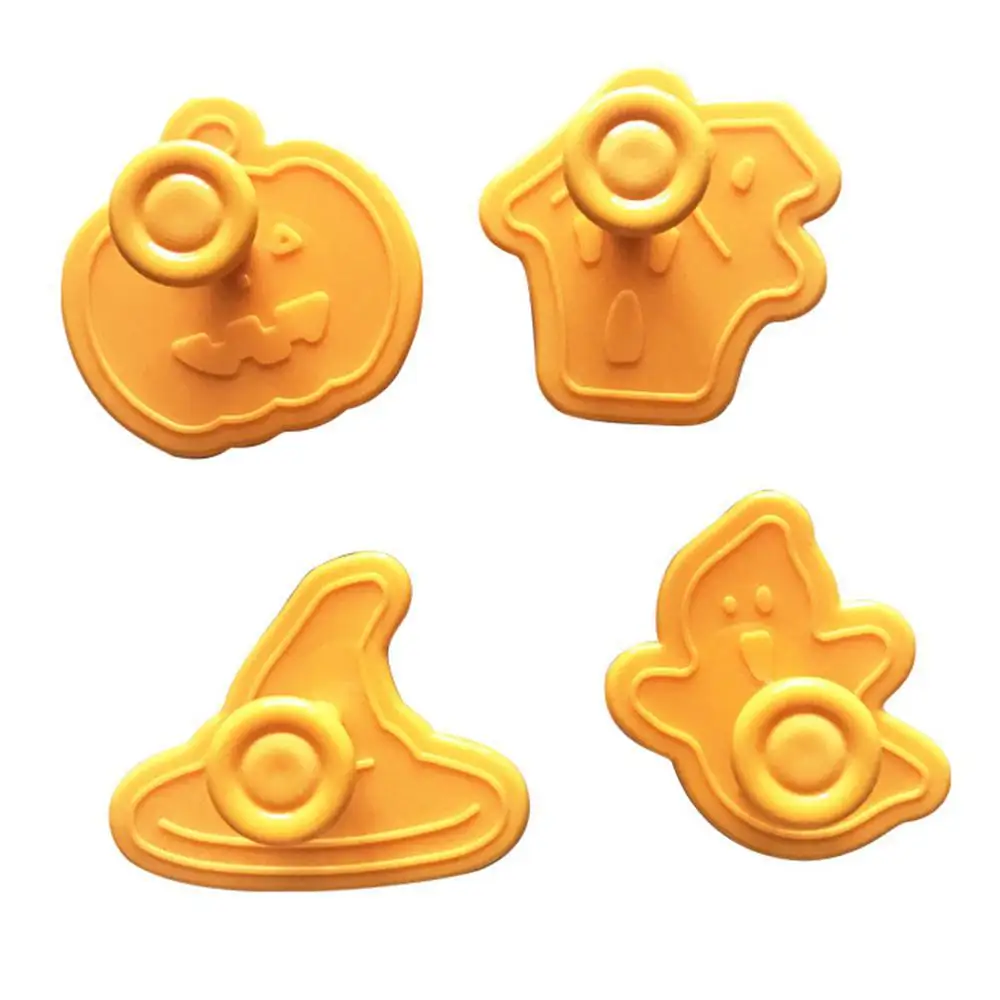 Halloween Cookie Stamp Biscuit Mold 3D Cookie Plunger Cutter DIY Baking Molds Cake Decorating Tools Freeshipping