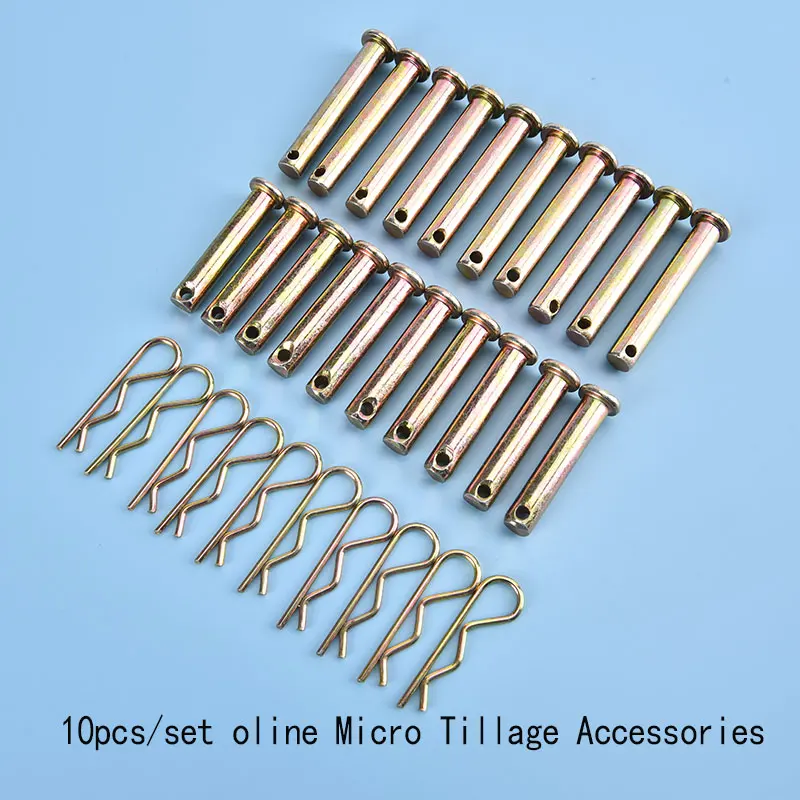 10pcs/Set 186F Diesel Farming Rotary Tiller Pin 8×40 8×50 Lock Pin Shaft R Card