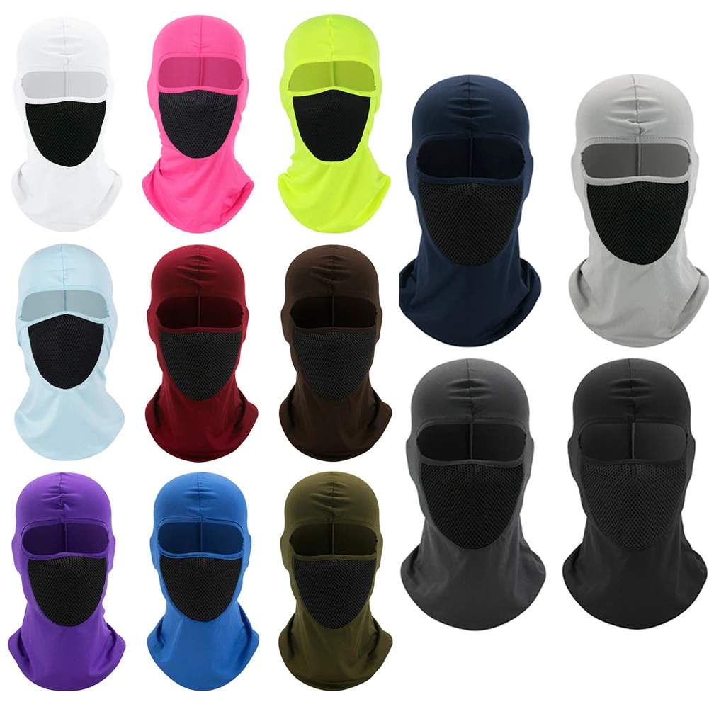 

Breathable Full Face Balaclava High Elastic Fabric Motorcycle Helmet Liner Sun-Protection Cycling Headgear For Outdoor Sports