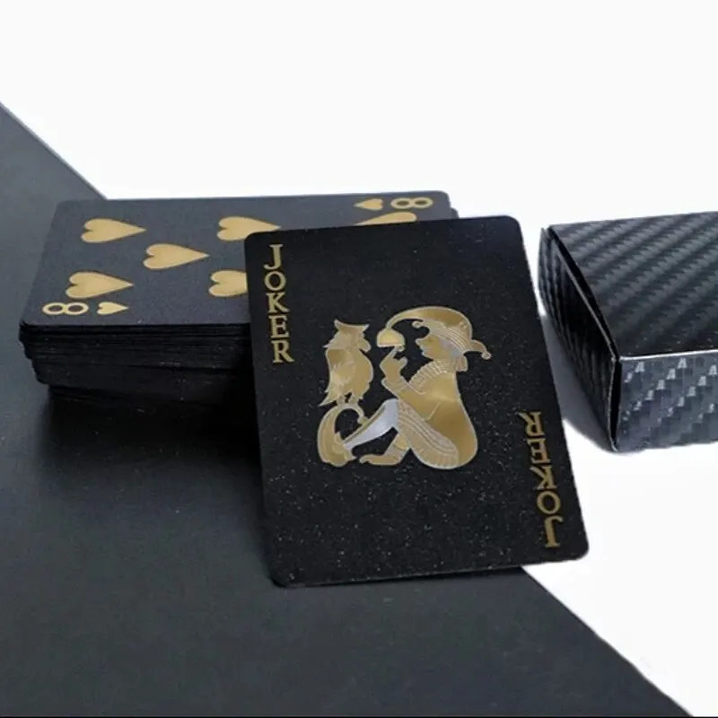 Black Gold Playing Card Game Card Waterproof Creative Magic Tool Chessboard Game Props For Home Holiday Classic Party Chess Game