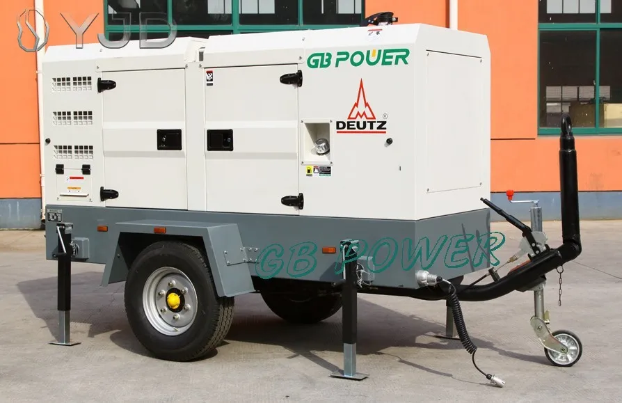 Customizable AC Three Phase Silent Type Portable Diesel Generator Set STAMFORD ATS 12V DC Electric Start Water Cooling System