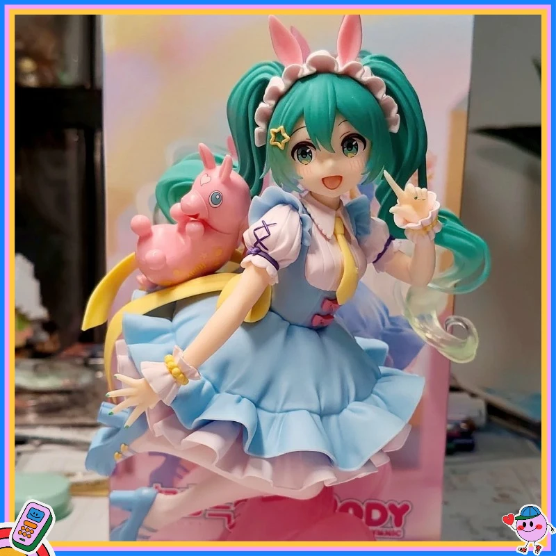 ボーカロイド-初音ミク-x-ロディ-ワンダーランドver-アニメフィギュアミクコレクション装​​飾模型玩具誕生日プレゼント