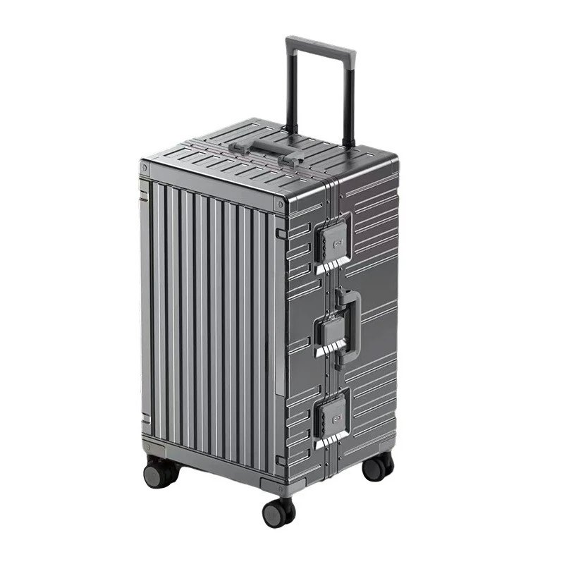 

Aluminum frame trolley case Business suitcase Campus suitcase Leather case