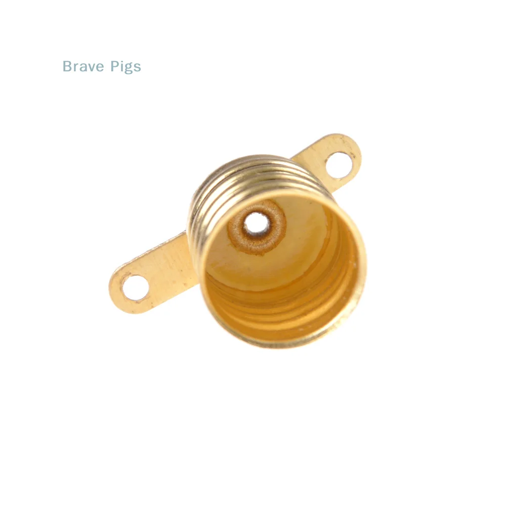 5Pcs/Set E10 Straight Copper Light Bulb Screw Base PCB Socket Lamp Holder