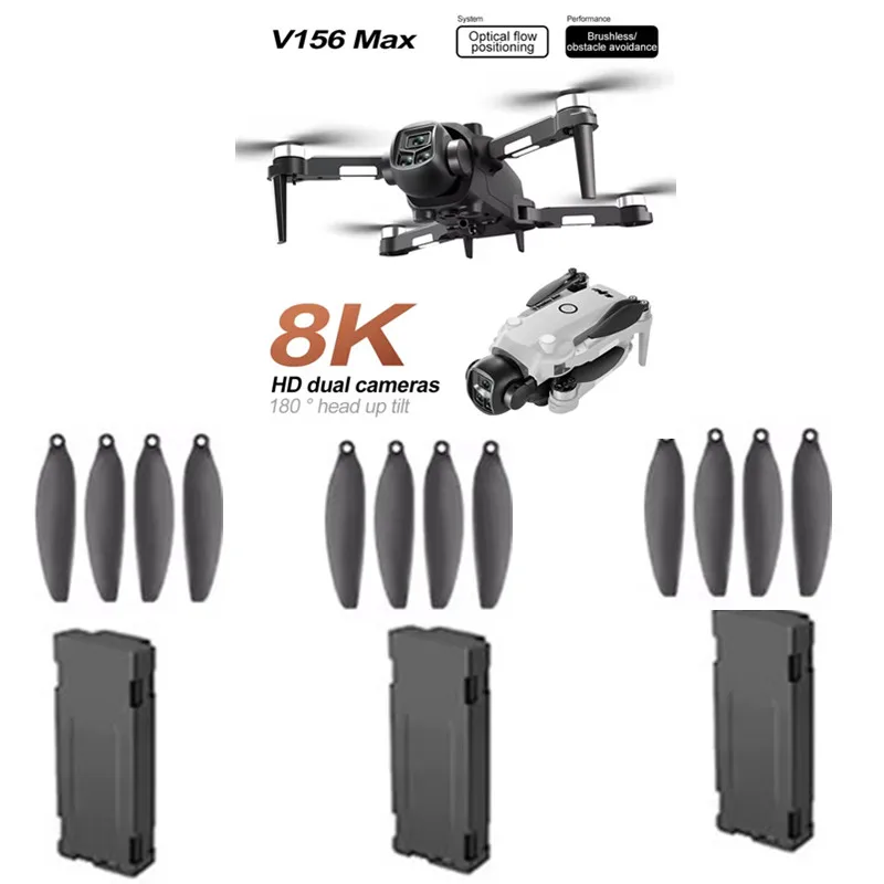 

3.7V 1800MAH Battery For V156 MAX Drone Battery Propeller V156 Screen Drone Battery Blades V156MAX Dron Battery V156 Screen Dron