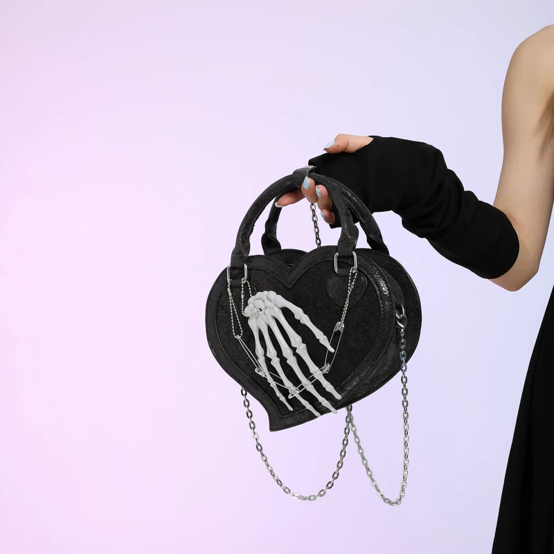 Halloween Gothic Evil Hand Shoulder Bag Women Party Evening Clutch Spooky Handbag Trick or Treat Sling Purse Festa Coin Wallet