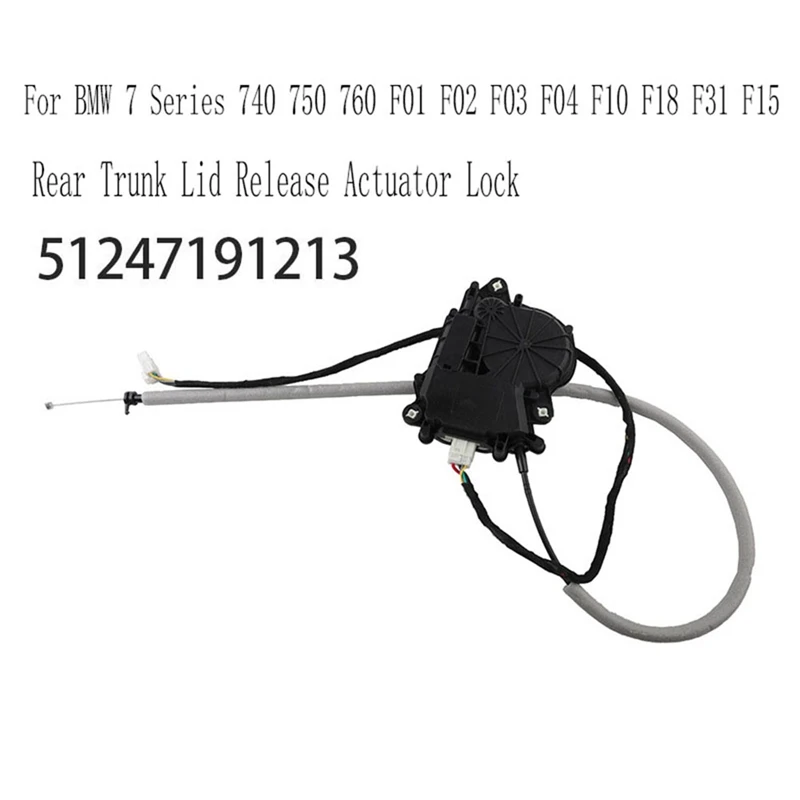 Rear Trunk Lid Release Actuator Lock Electric Suction Motor For BMW 7 Series 740 750 760 F01 F02 F03 F04 F10 F18 F31 F15