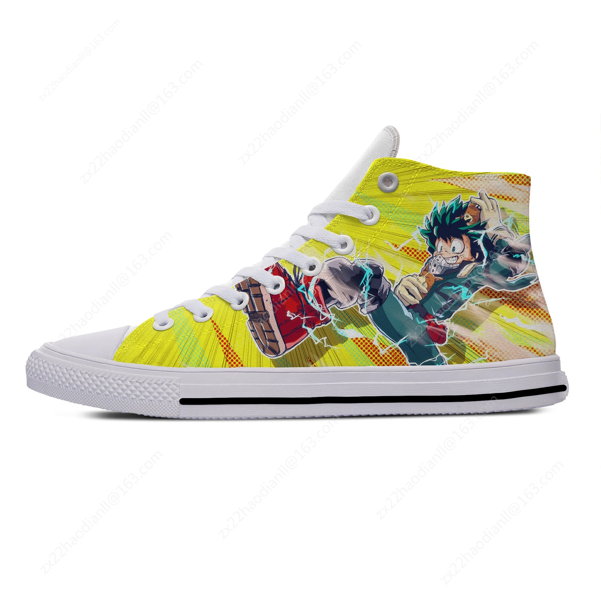 Anime My Hero Academia Midoriya Izuku Deku Hot Cool Casual Cloth Shoes High Top Harajuku Breathable 3D Print Men women Sneaker