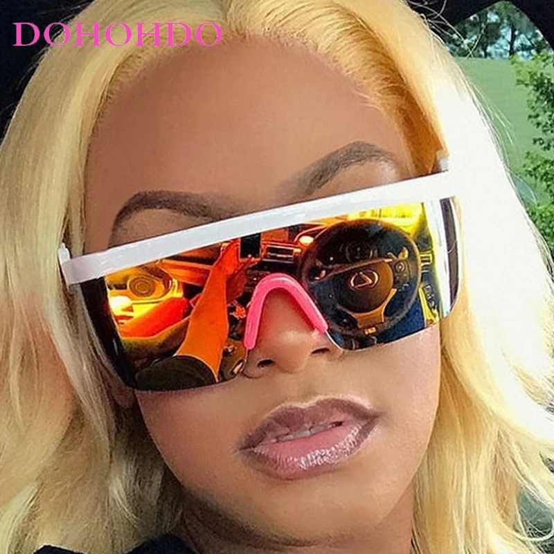 

Punk Fashion Y2K Cool Rimless Women's Sunglasses Luxury Designer Sunglass Men Drive Outdoor Sports Cycling Goggles UV400 Unisex