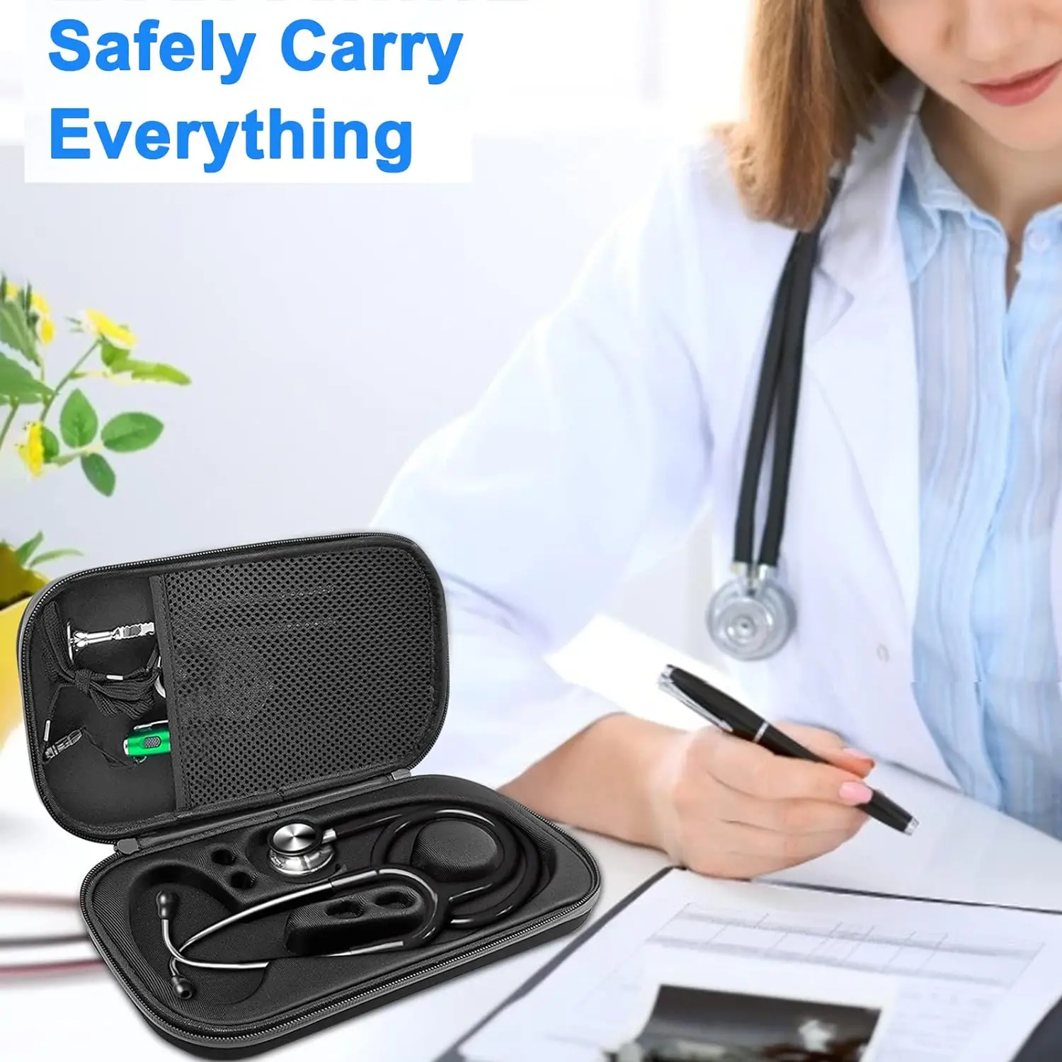 Carrying Stethoscope Case,Shockproof Travel Portable Stethoscope Bag Compatible with 3M Littmann Stethoscope Fit for Nurses,Doct