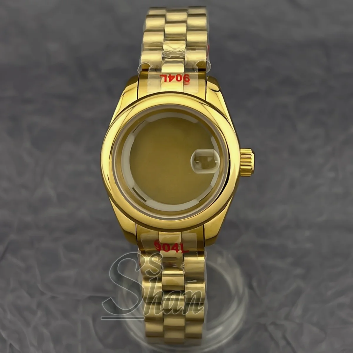 31mm Ladies Watch Case, Beveled/Rounded/Groove Bezel, Sapphire Crystal Waterproof Watch Parts Fits NH05 NH06 Automatic Movement