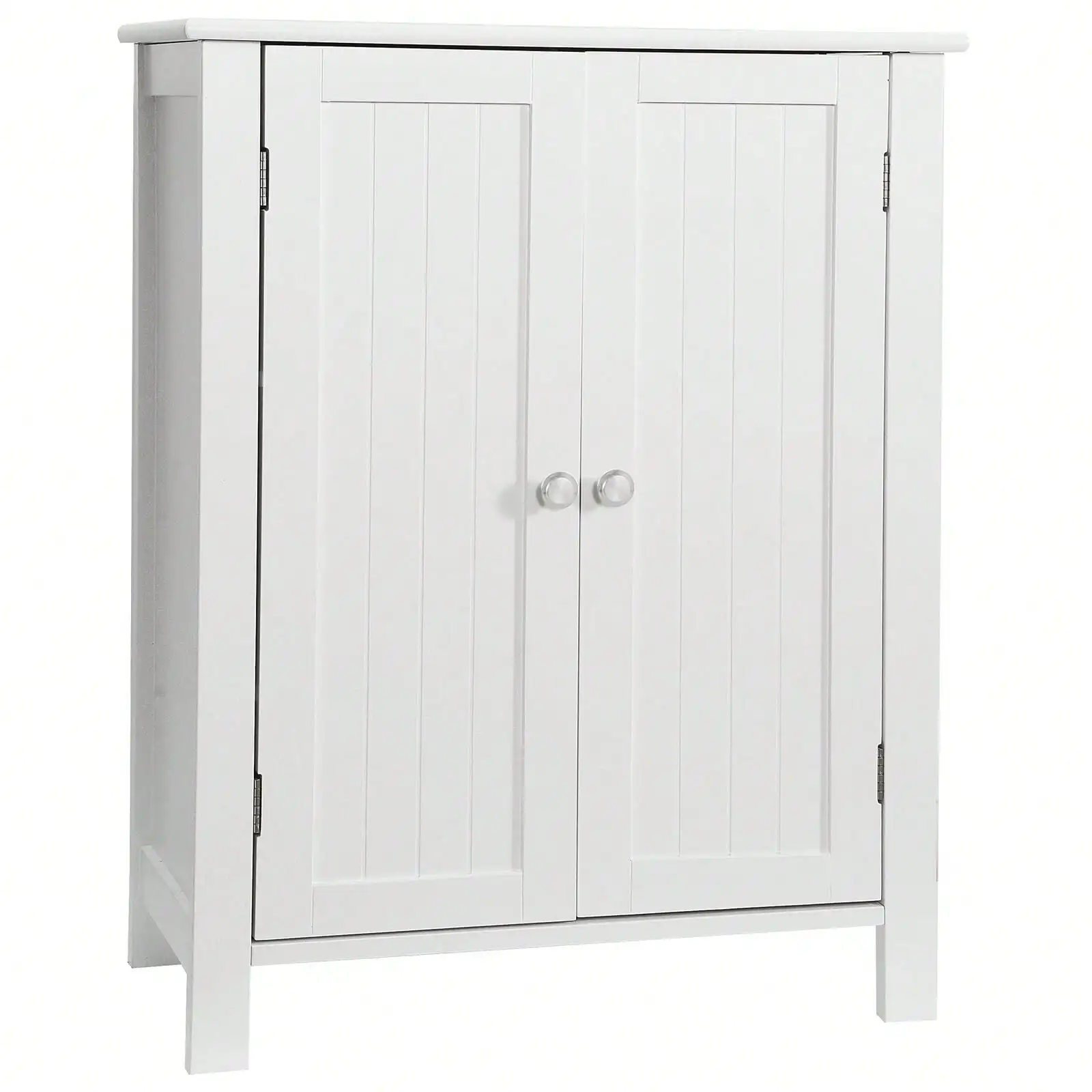 3 Colors Wooden Floor Cabinet Bathroom Storage Cabinet 2 Door Adjustable Shelf