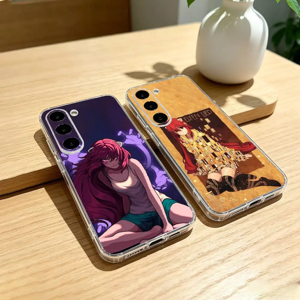 Funda de teléfono E-Elfen Lied L-Lilium Lucy para Samsung Galaxy A91,80,73,72,71,53,52,32,31,22,21s,20, funda transparente