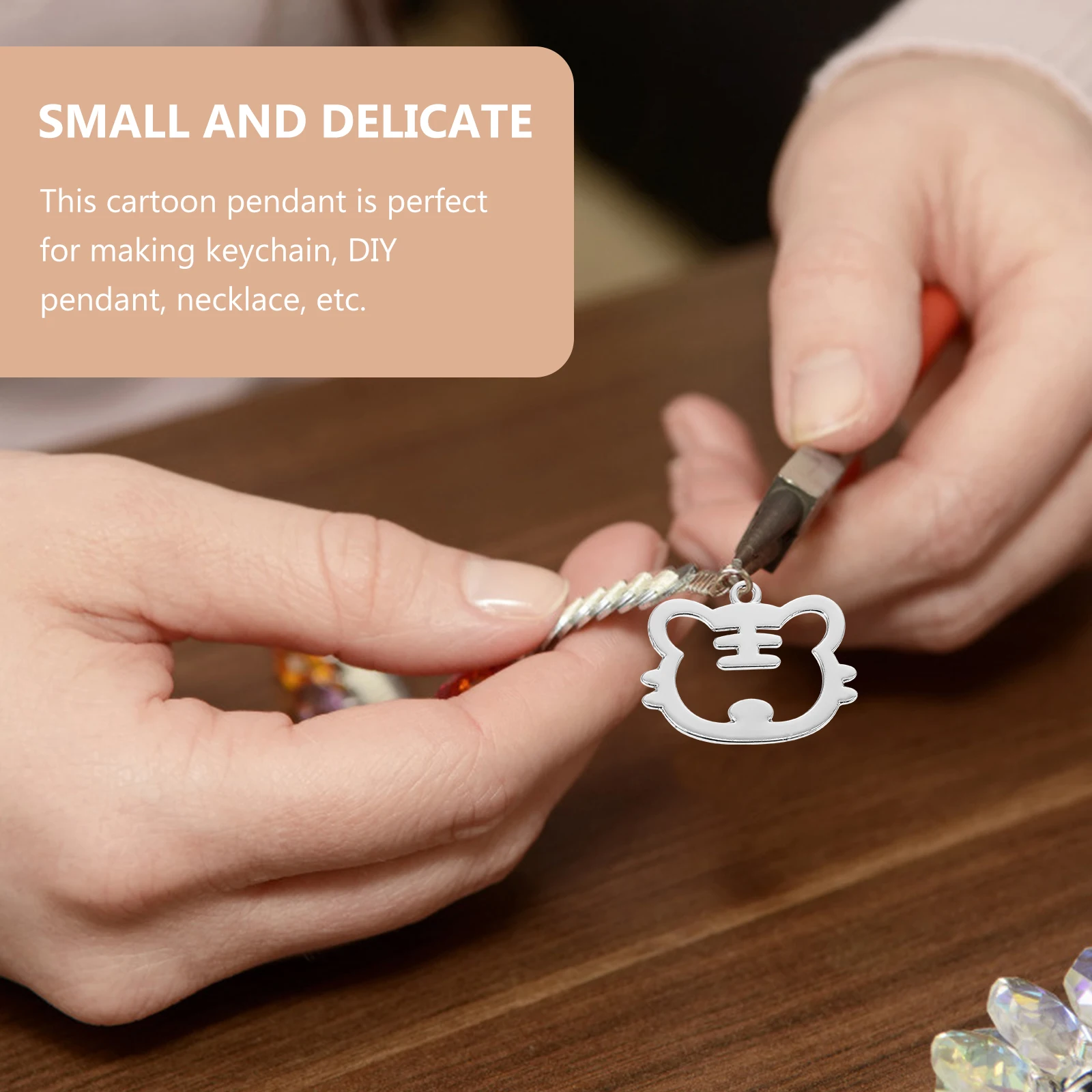 

30 pcs Hollow Tiger Shaped Alloy Keychain Pendant Diy Key Ring Making Sturdy Durable Creative Design Decorative Bag Hanging