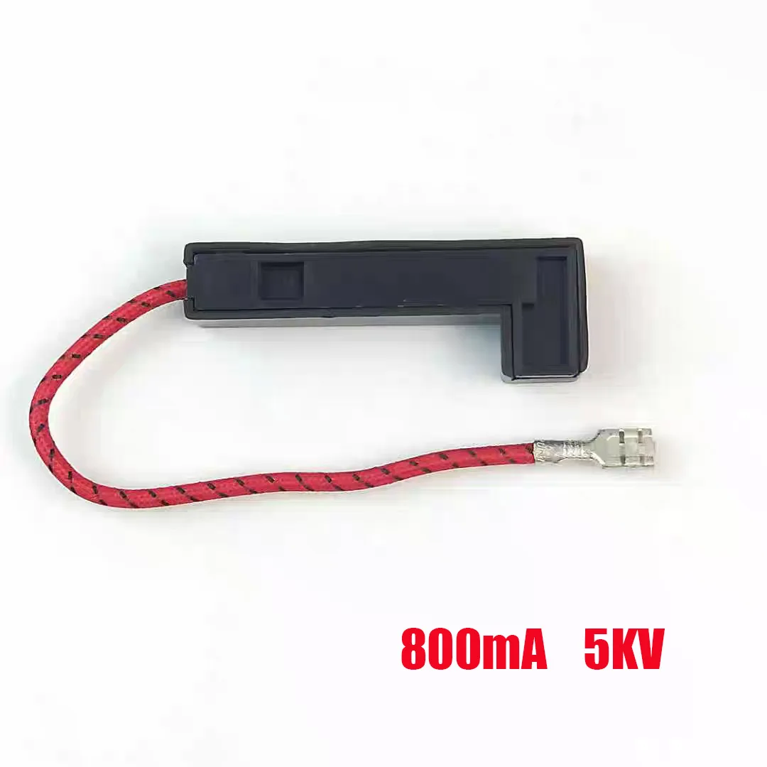 أنبوب فيوز عالي الجهد لفرن الميكروويف، مكون حماية الأجهزة المتكامل باللون الأسود على شكل حرف U 800 مللي أمبير