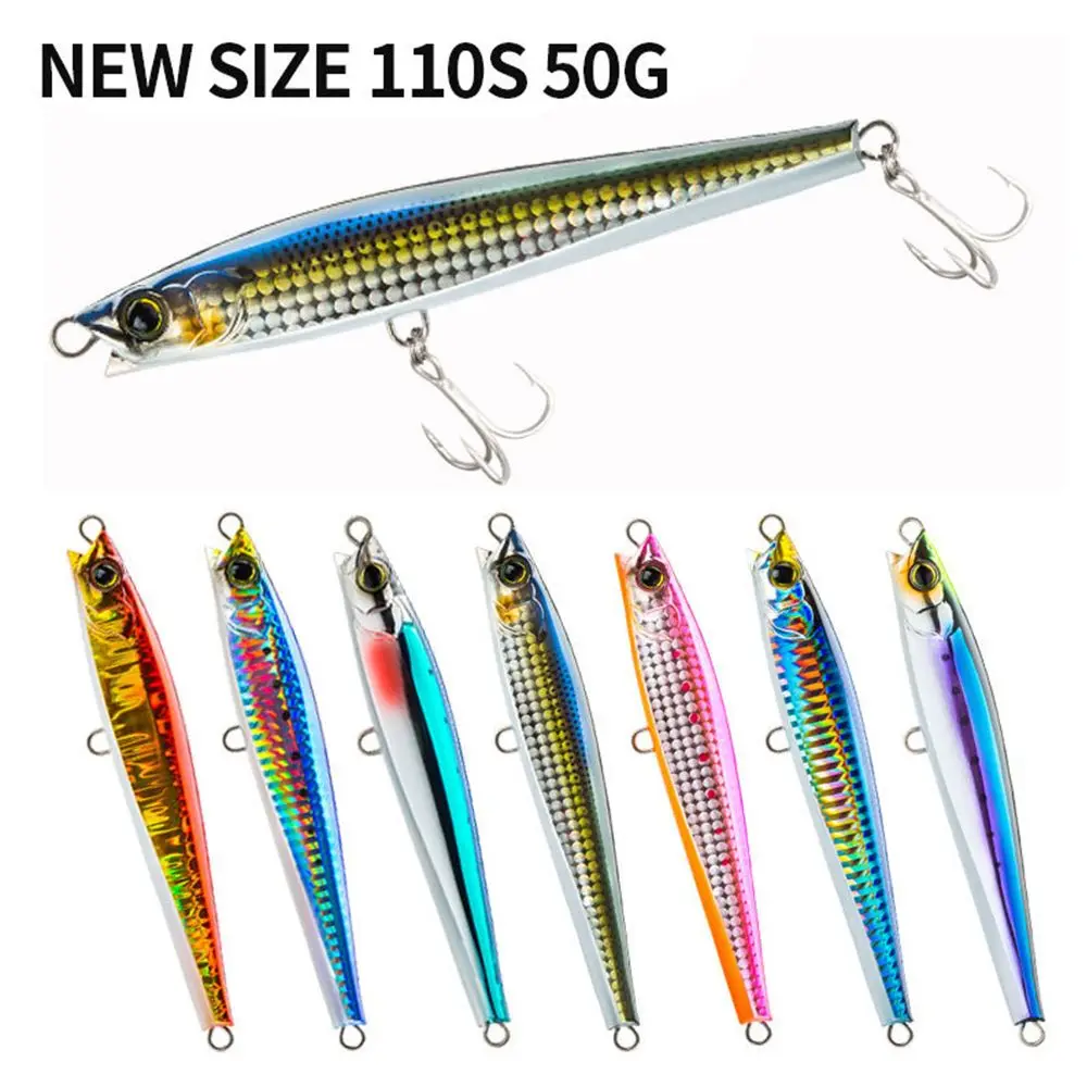 50g/110mm Sinking Pencil Fishing Lure Whopper Weights Hard Bait Top Water Artificial Lures Fishing Tackles