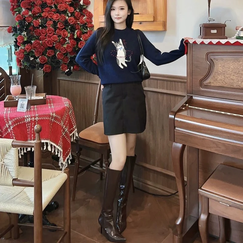 New Side zipper Knee-High Boots Women Pointed Toe Boots For Women Botines Mujer Party High Heels Women Long Tube Boots Women