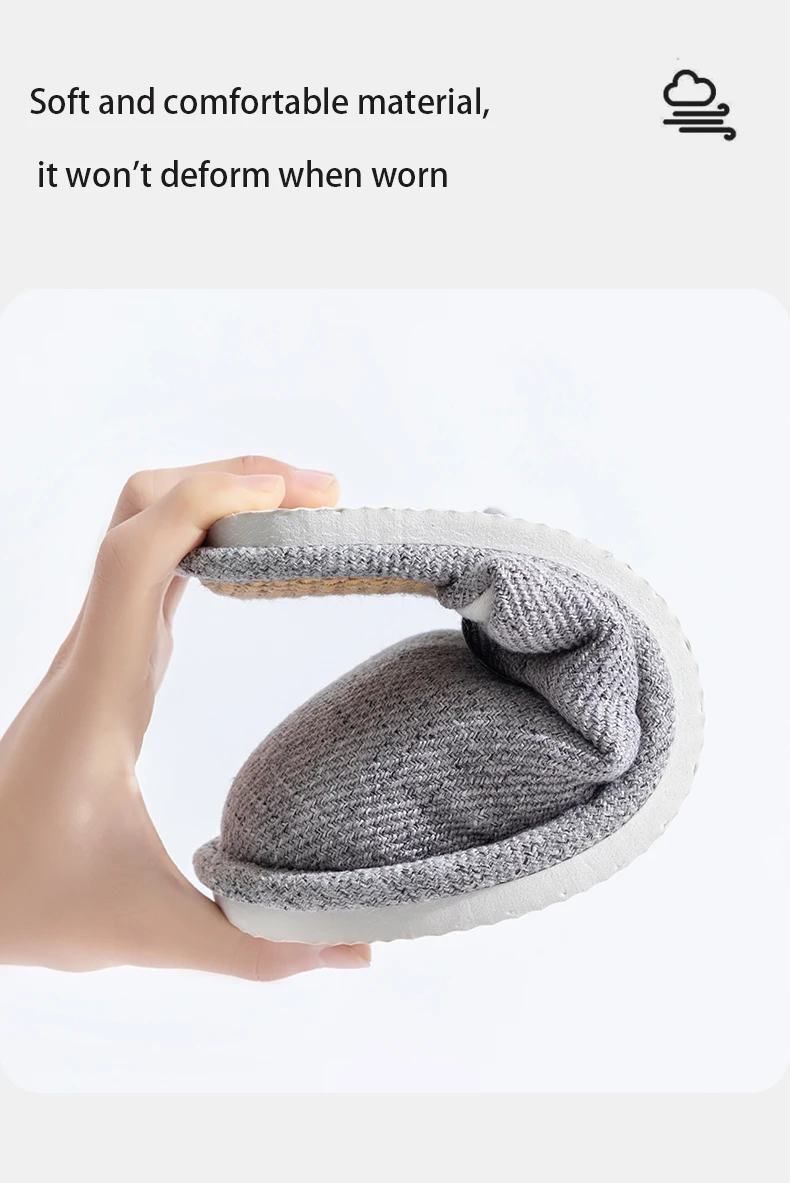 Unisex-Hausschuhe für Frühling und Herbst, für den Innenbereich, Schlafzimmer, Boden, leicht, leise, flache Sohle, atmungsaktiv, bequem, ganzjährig tragbare Hausschuhe – Detail 9