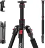 NEEWER Basics TP15 Camera Tripod Monopod, 68" Metal Heavy Duty Portable Travel DSLR Cell Phone Stand with Cellphone Holder Mount Compatible with iPhone Filming Video Recording, Ball Head Not Included