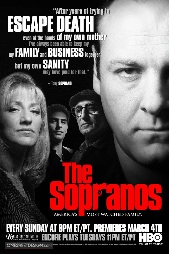 THE SOPRANOS TV Show Series Print Art Canvas Poster For Living Room Decoration Home Wall Picture