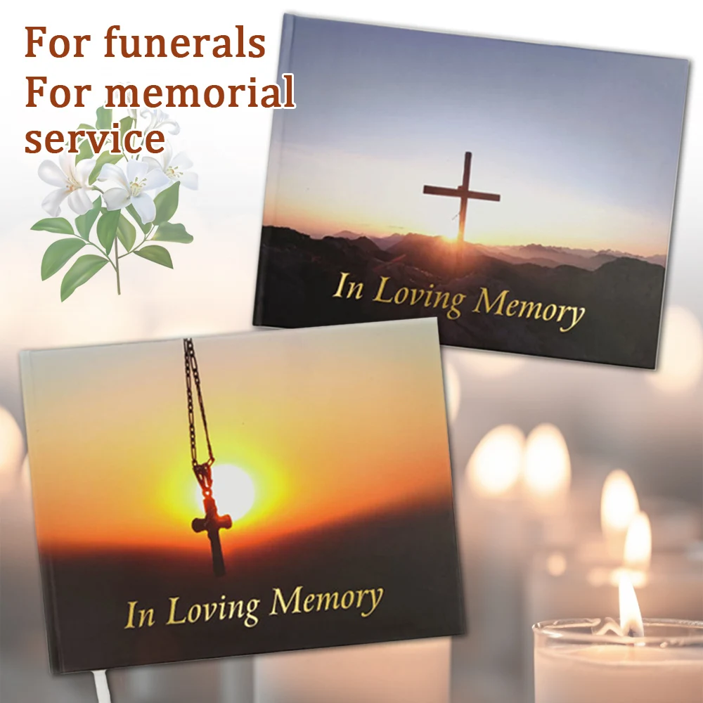 Funeral Sign In Guest Book Signature Funeral Reception Message Book Celebration of Life Keepsake Anniversary Memorial Service