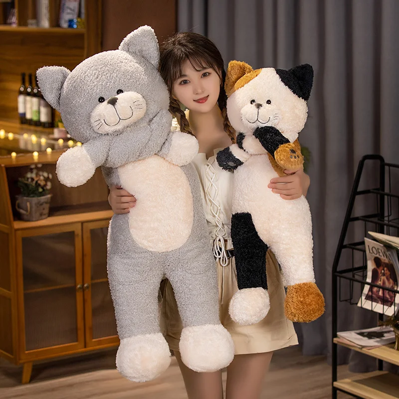 

100 см новые плюшевые игрушки для кошек, японский кот Peluche, мягкая подушка с животными, подарки на день рождения для мальчиков и девочек, подушка для сна