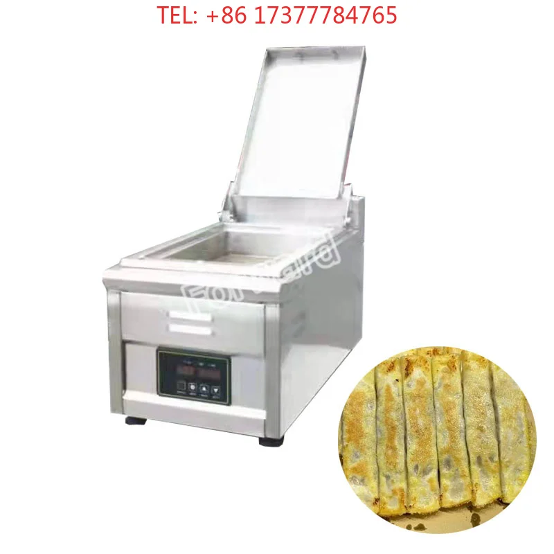 Computer Digital  Dumpling Gyoza Frying Machine Fried Gyoza Cooker Pot Dumpling Fried Pan Bun Gyoza Fryer Machine