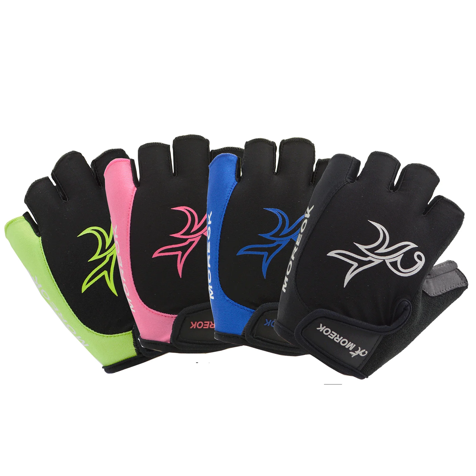 MOREOK Cycling Gloves Half Finger Shockproof Wear Resistant Breathable MTB Road Bicycle Gloves Men Women Sports Bike Equipment