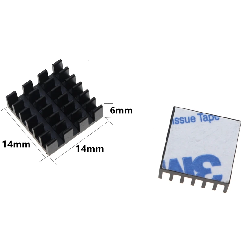 10pcs Aluminum Computer Cooler Radiator Heatsink 14x14x6mm Heat sink for Electronic Chip Heat 14x20x6mm Cooling Pads With Tape image 5