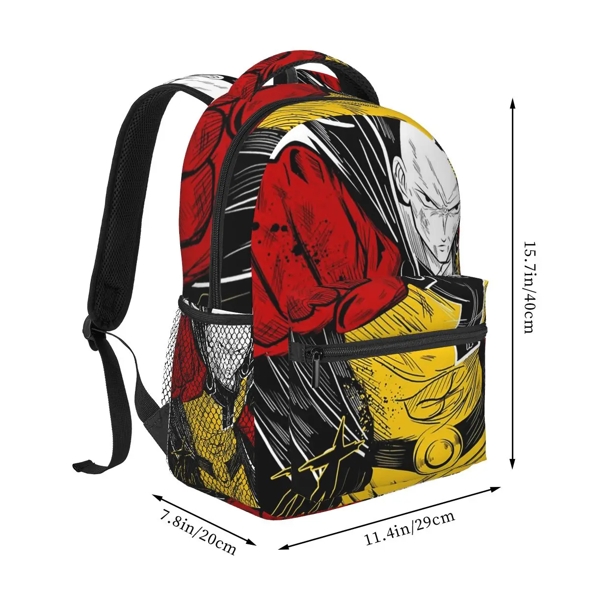 Tatsumaki One Punch Man Anime Student Backpack School Bag Hiking Travel Daypack for Men Women Fashion Bookbag Shoulder Bags