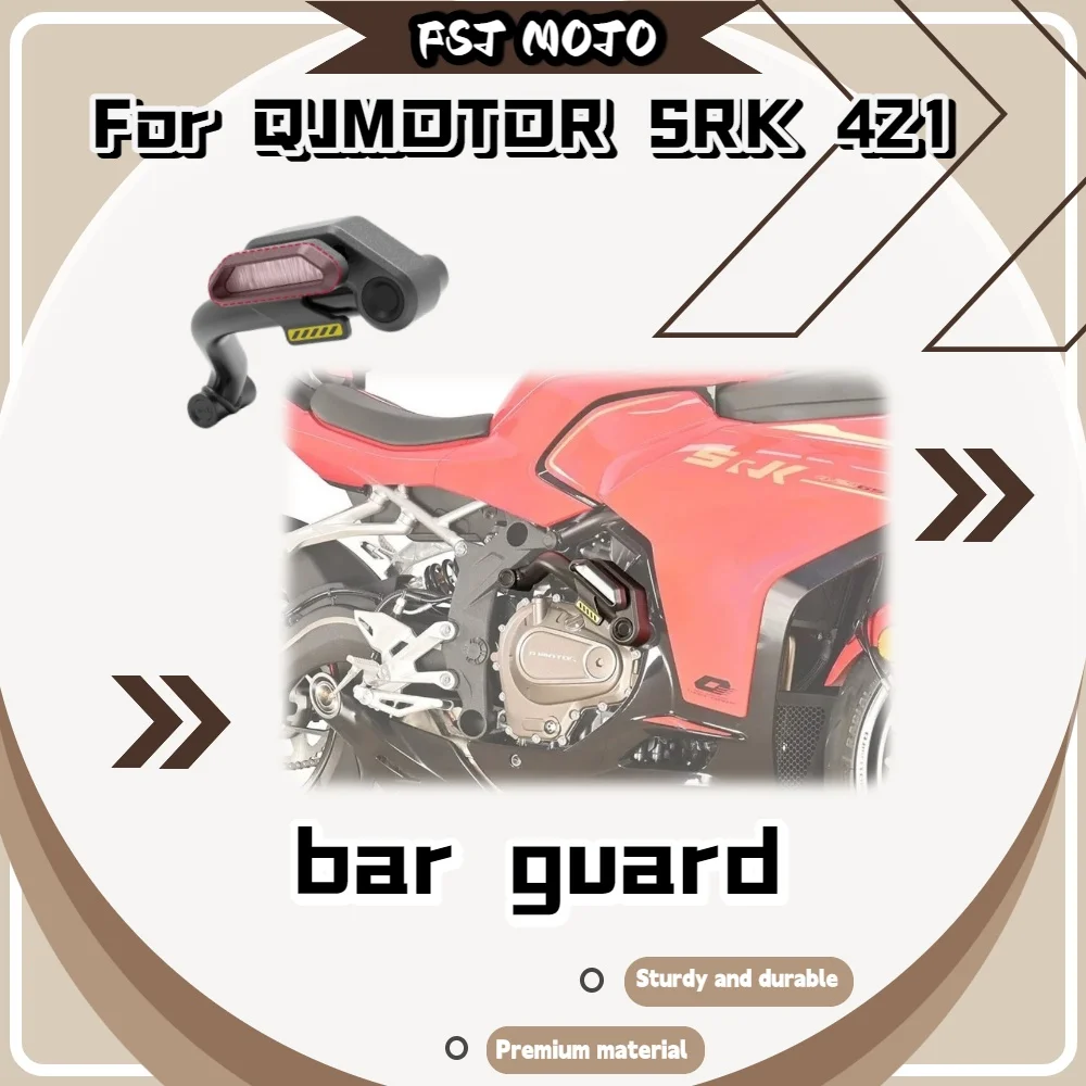 For QJMOTOR SRK421 All-Round Frame Protection Crash Bar, Reinforced Thick Bracket Anti-Deformation Anti-Impact Racing Bumper