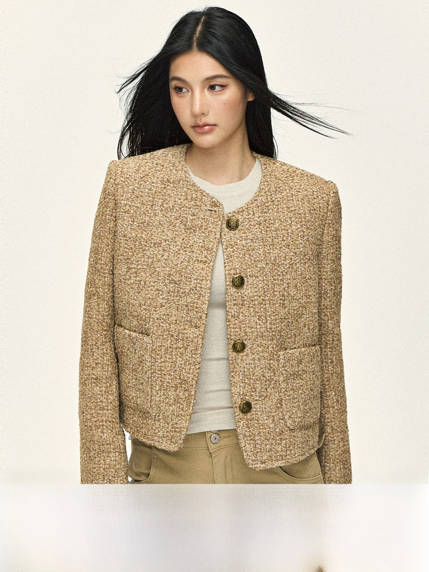

i Color ort Jaet Women's Korean Sle Autumn New High-End Sensation Outerwear 0PASSION Ladies' Faion Coat