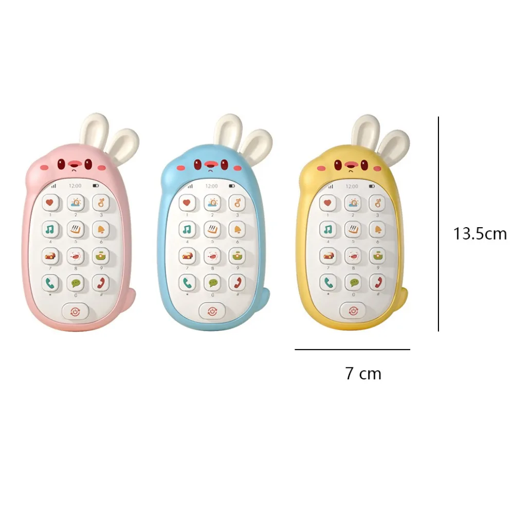 Simulated Children's Mobile Phones Toy Intelligent Rabbit Telephone Toy Early Education Music Story Learning Puzzle Toy Gifts