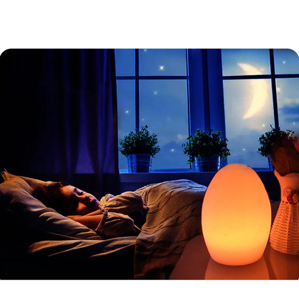 

LED Egg Shaped Desk Lamp USB Charging Night Light Soft Bedroom Decor Gift Creative Design Table Lamp Artistic