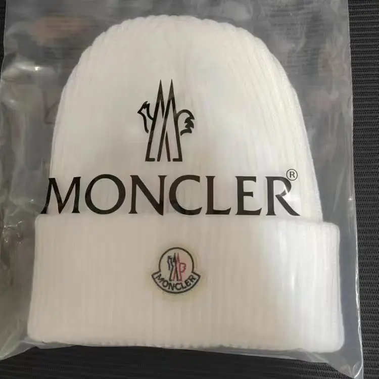 2024 Hot Fashion Moncler  Autumn Winter Knitted Hat High Quality Warm Beanie Cap Men And Women Outdoors Warm Unisex Casual Hats