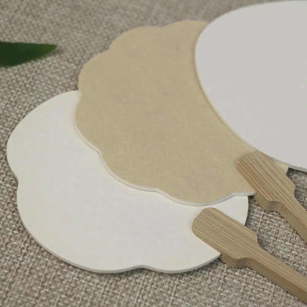 

Chinese Style Mini Graffiti Fans Xuan Paper Round Blank Painting Fans Unfinished Thicken Paper Hand Fan Photo Props