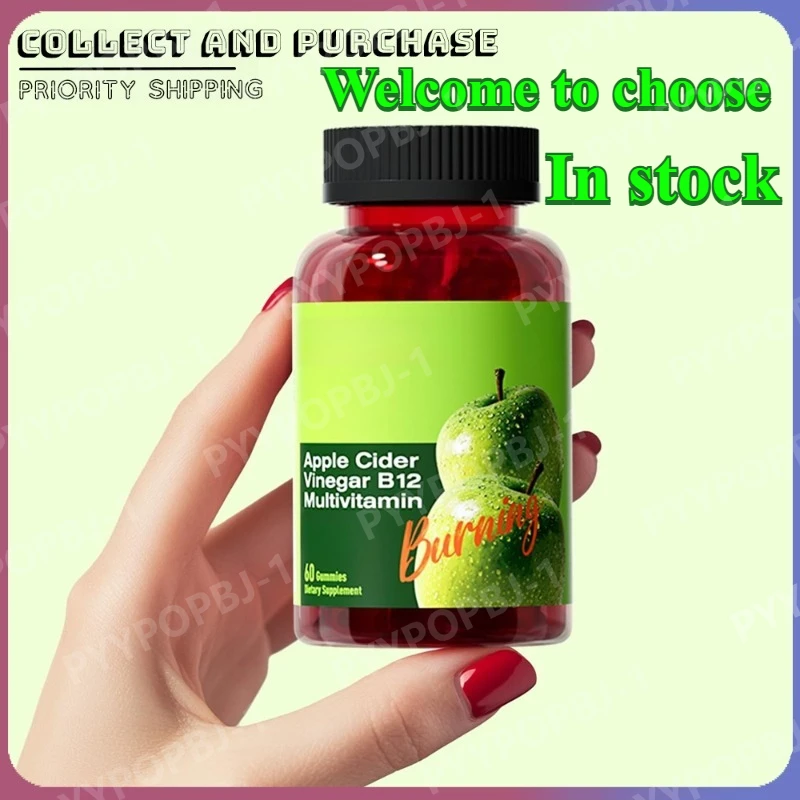 

Яблочный уксус в форме медведя с витаминами B12, добавка для ежедневного здоровья, 60 капсул в бутылке