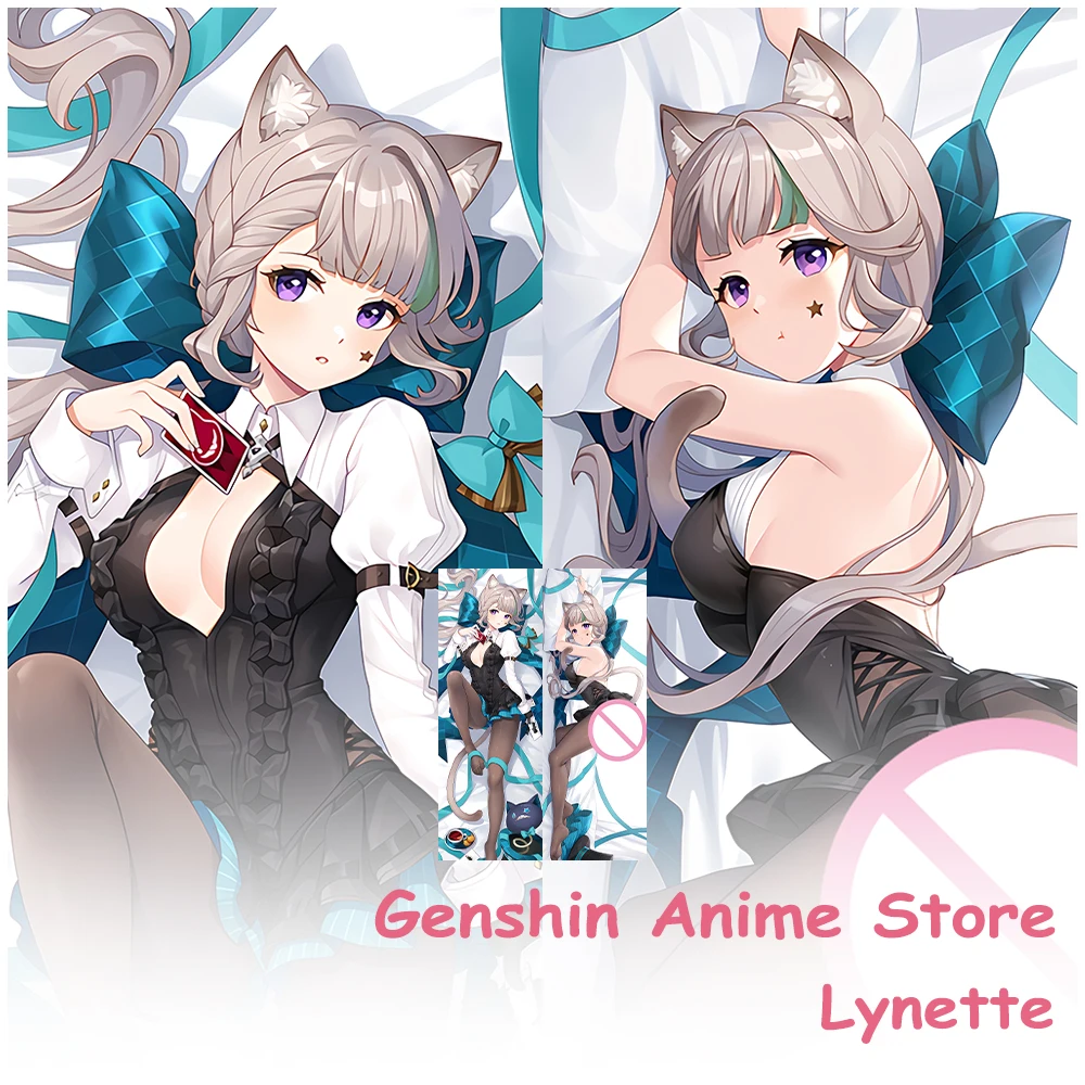 Cosplay Genshin Impact Lynette Dakimakura Pillowcase 2-Side Hugging Body Pillow Case Sexy Cushion Cover Home Bedding Decor Props