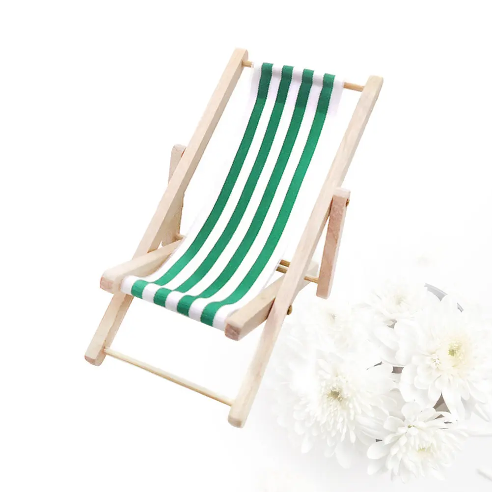 1Pcs Miniature Wooden Recliner Chair Kids Room Decor Educational Fun Learning Tool Imagination Cognitive Development DIY Gift