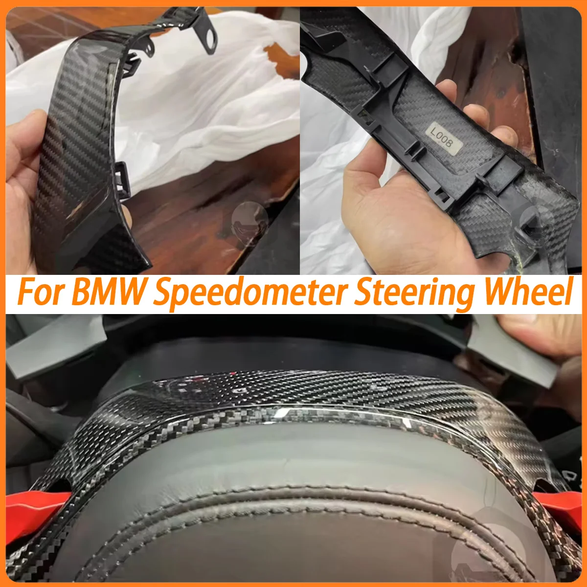 

Carbon Fiber Car Speedometer Steering Wheel Panel Decoration Cover Trim Frame For BMW 12345678 Series Z4 M3M4 X3456M